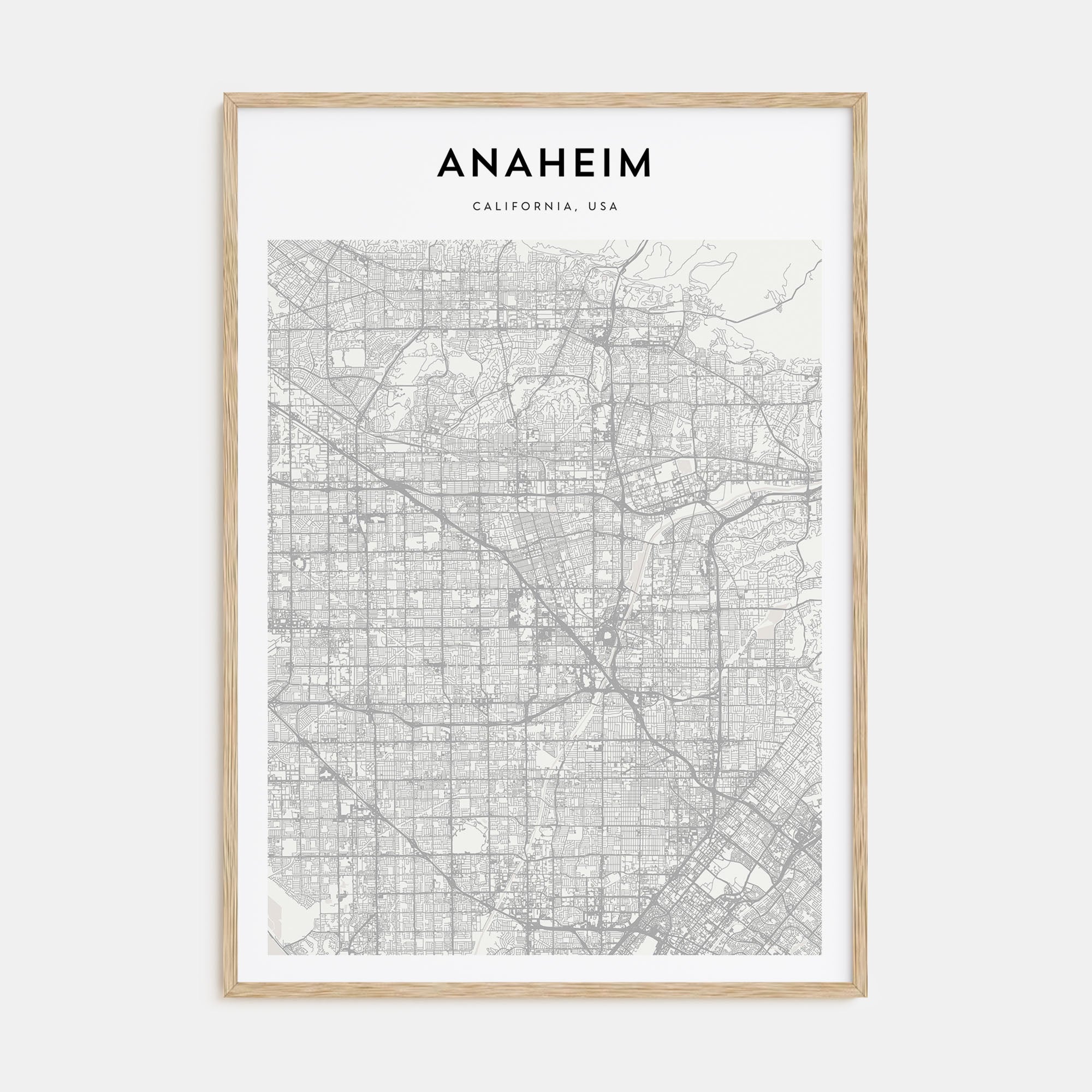 Anaheim Map Portrait Poster