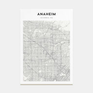 Anaheim Map Portrait Poster