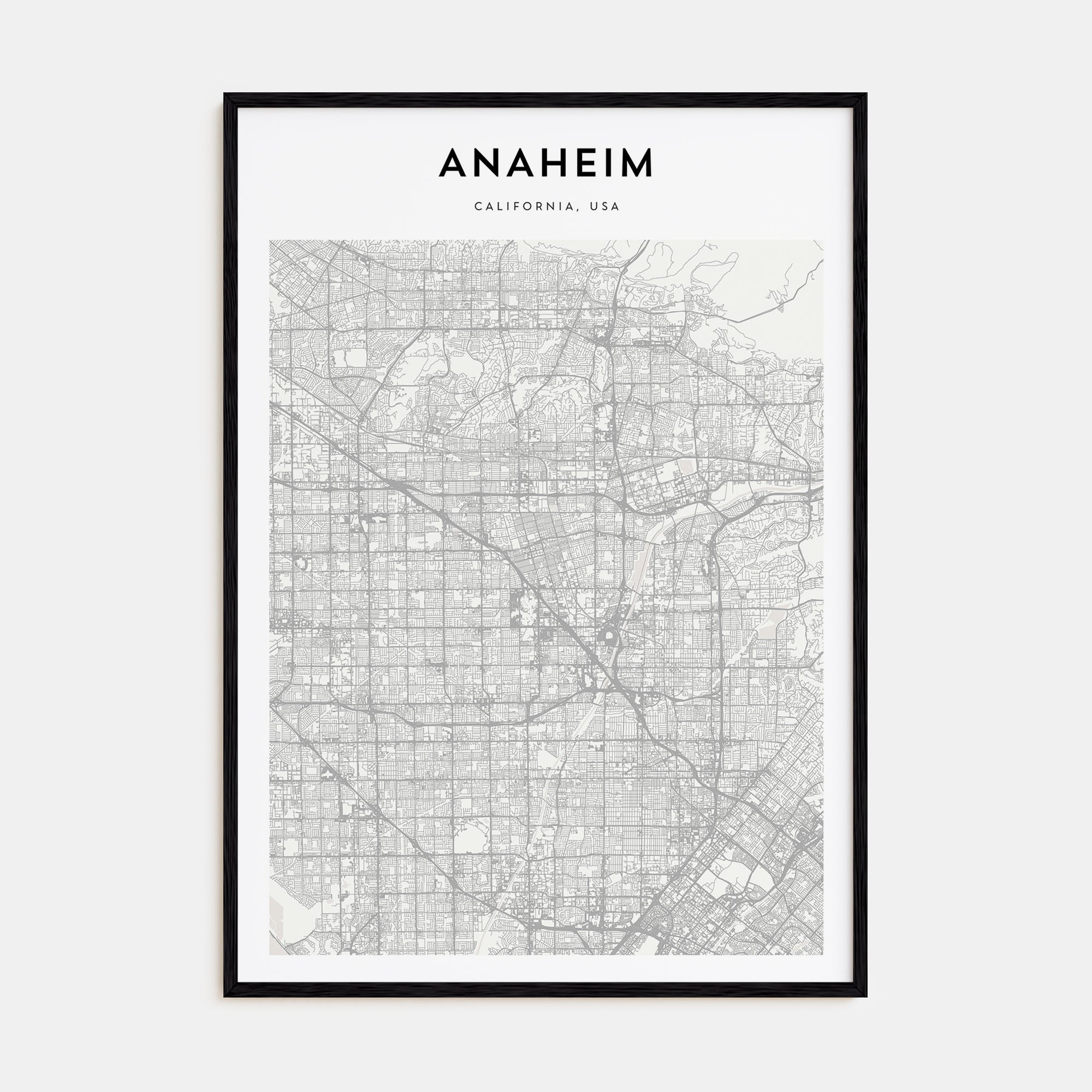 Anaheim Map Portrait Poster