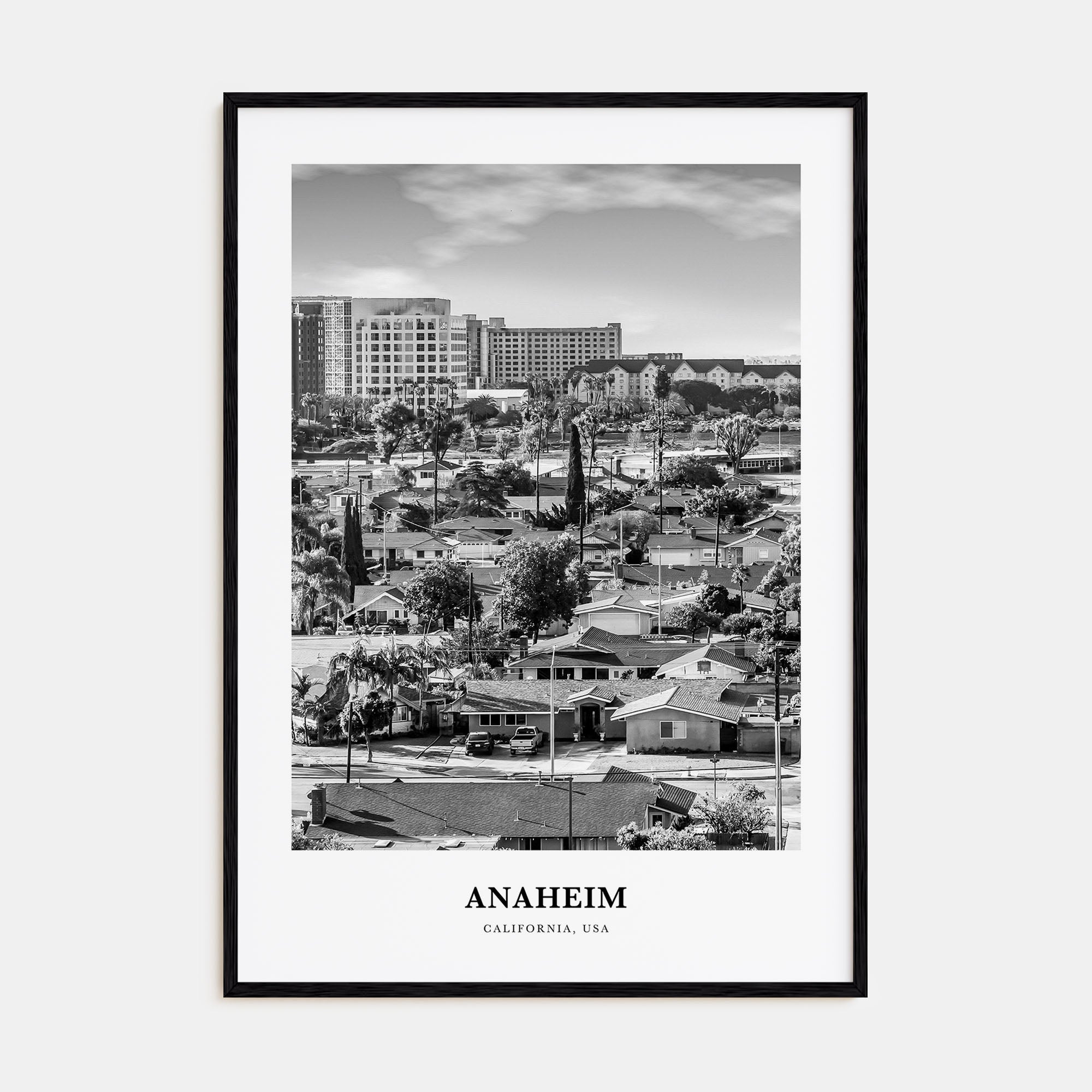 Anaheim Portrait B&W No 1 Poster