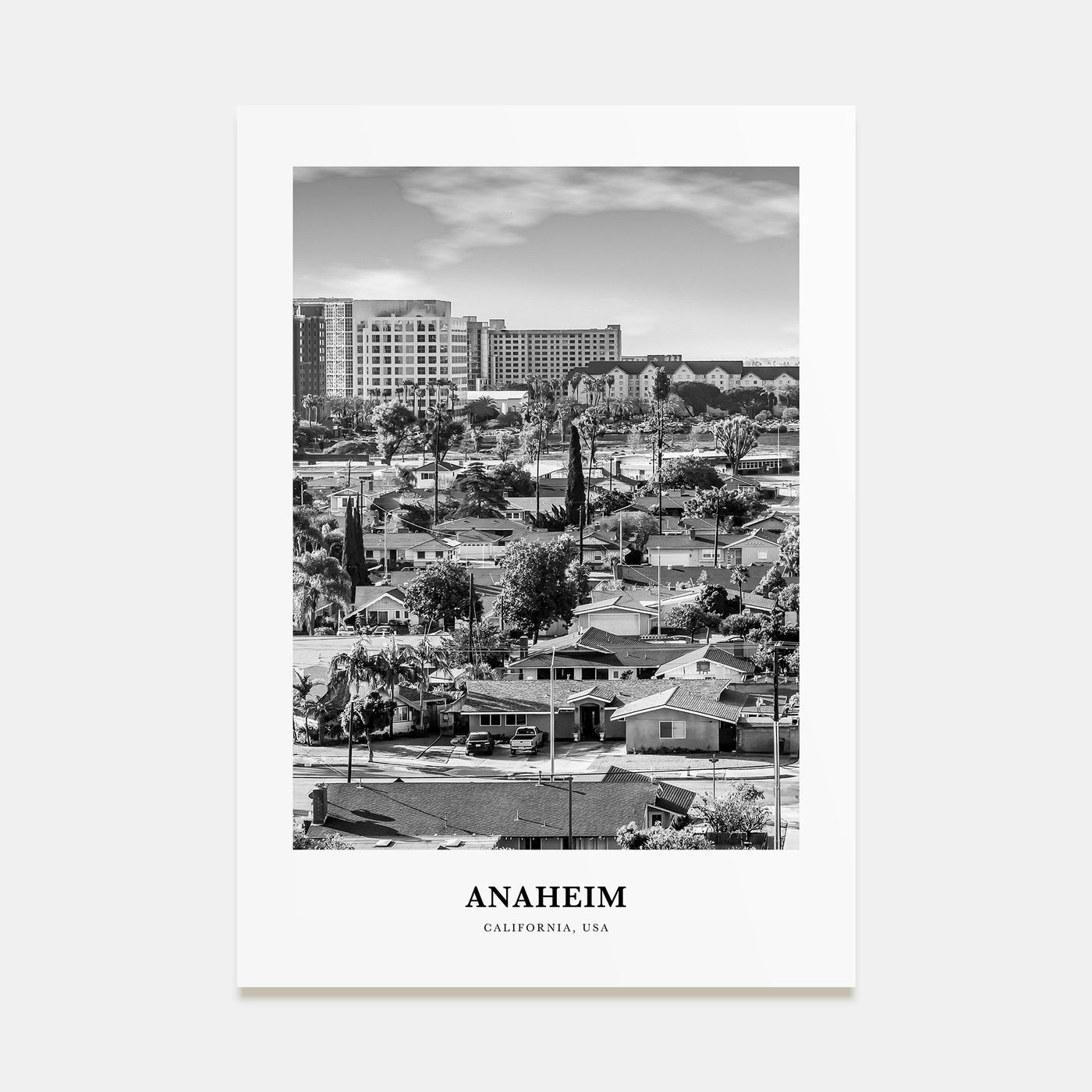 Anaheim Portrait B&W No 1 Poster