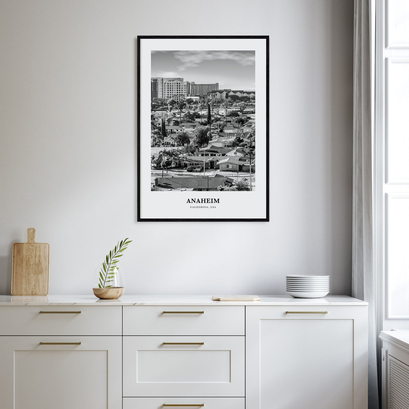 Anaheim Portrait B&W No 1 Poster