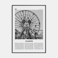 Anaheim Travel B&W No 1 Poster
