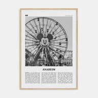 Anaheim Travel B&W No 1 Poster