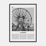 Anaheim Travel B&W No 1 Poster