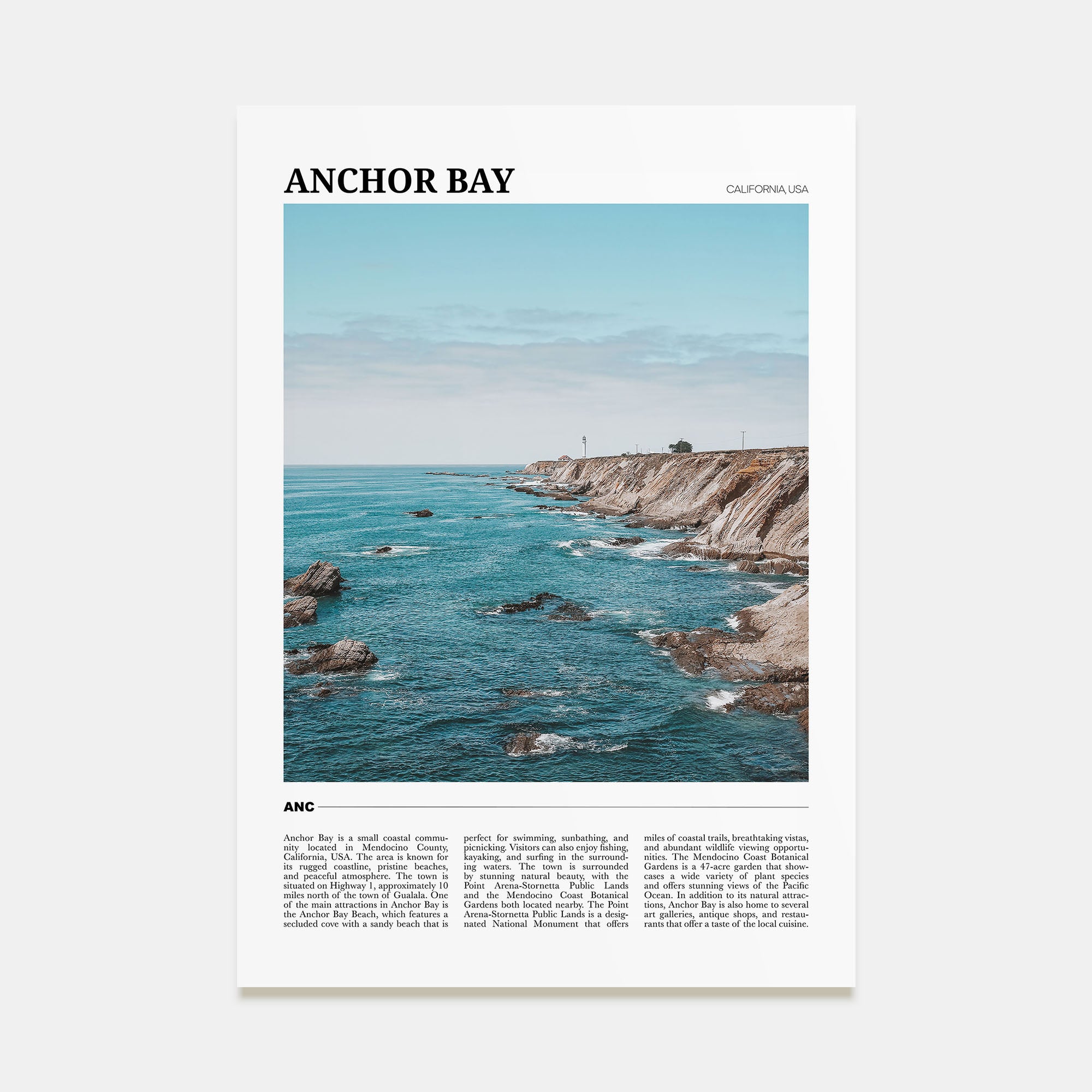 Anchor Bay Travel Color Poster
