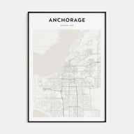 Anchorage Map Portrait Poster