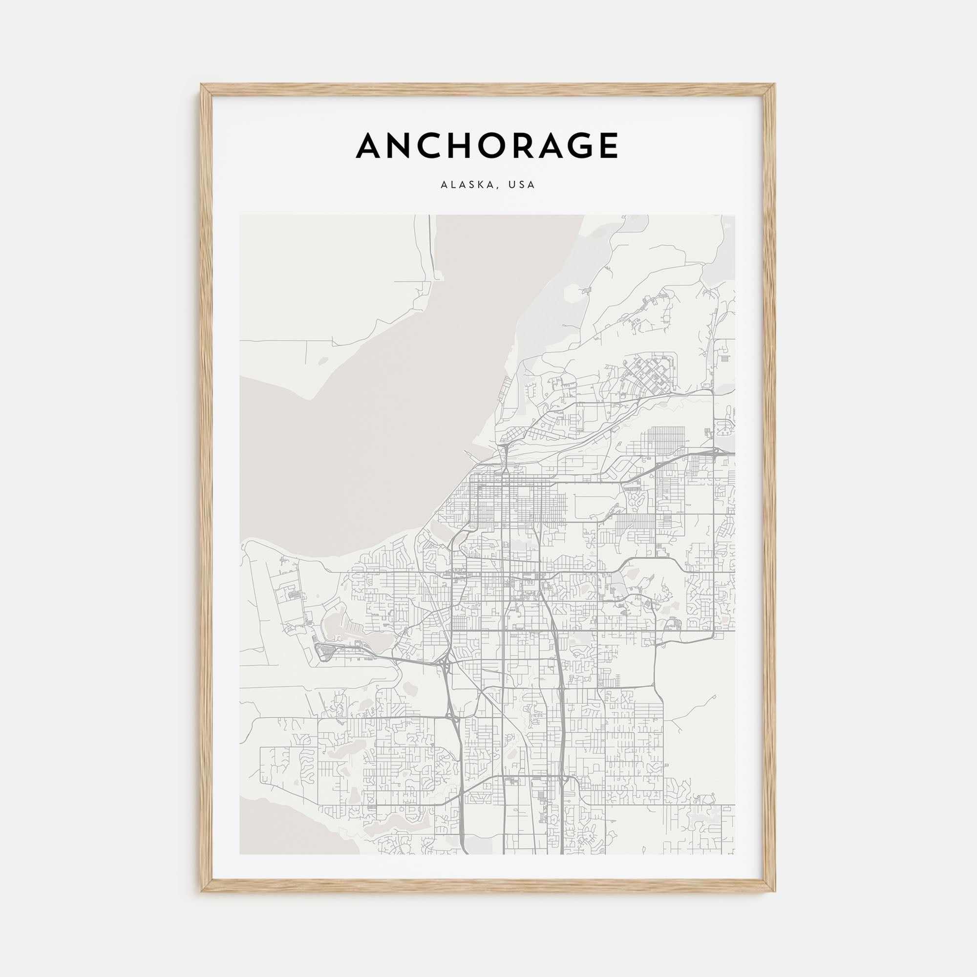 Anchorage Map Portrait Poster