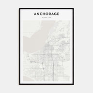 Anchorage Map Portrait Poster