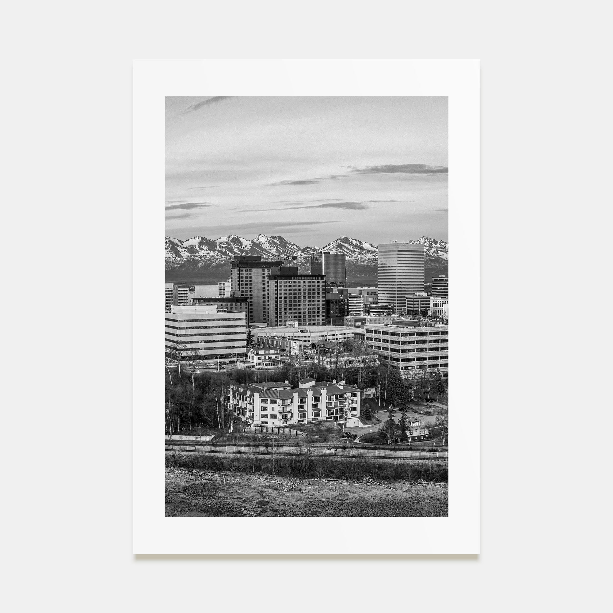 Anchorage Photo B&W Poster