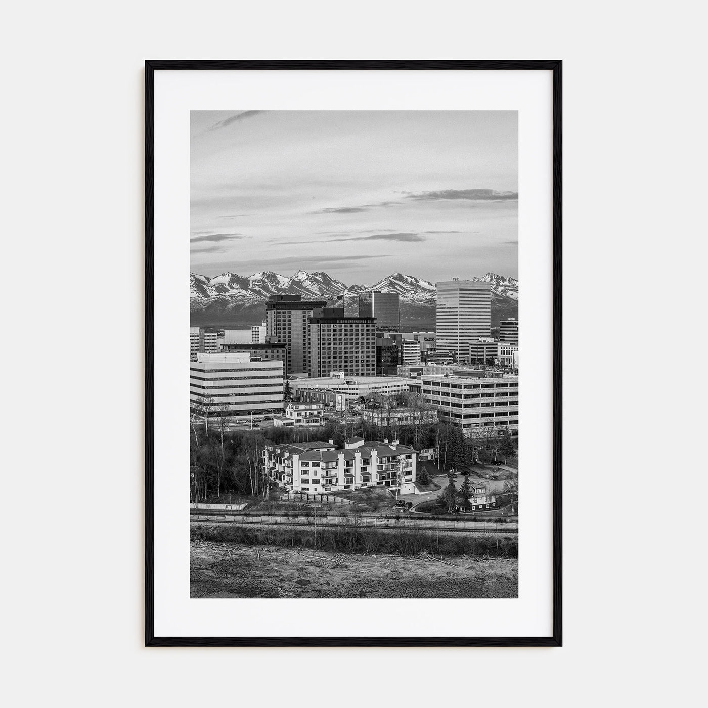 Anchorage Photo B&W Poster