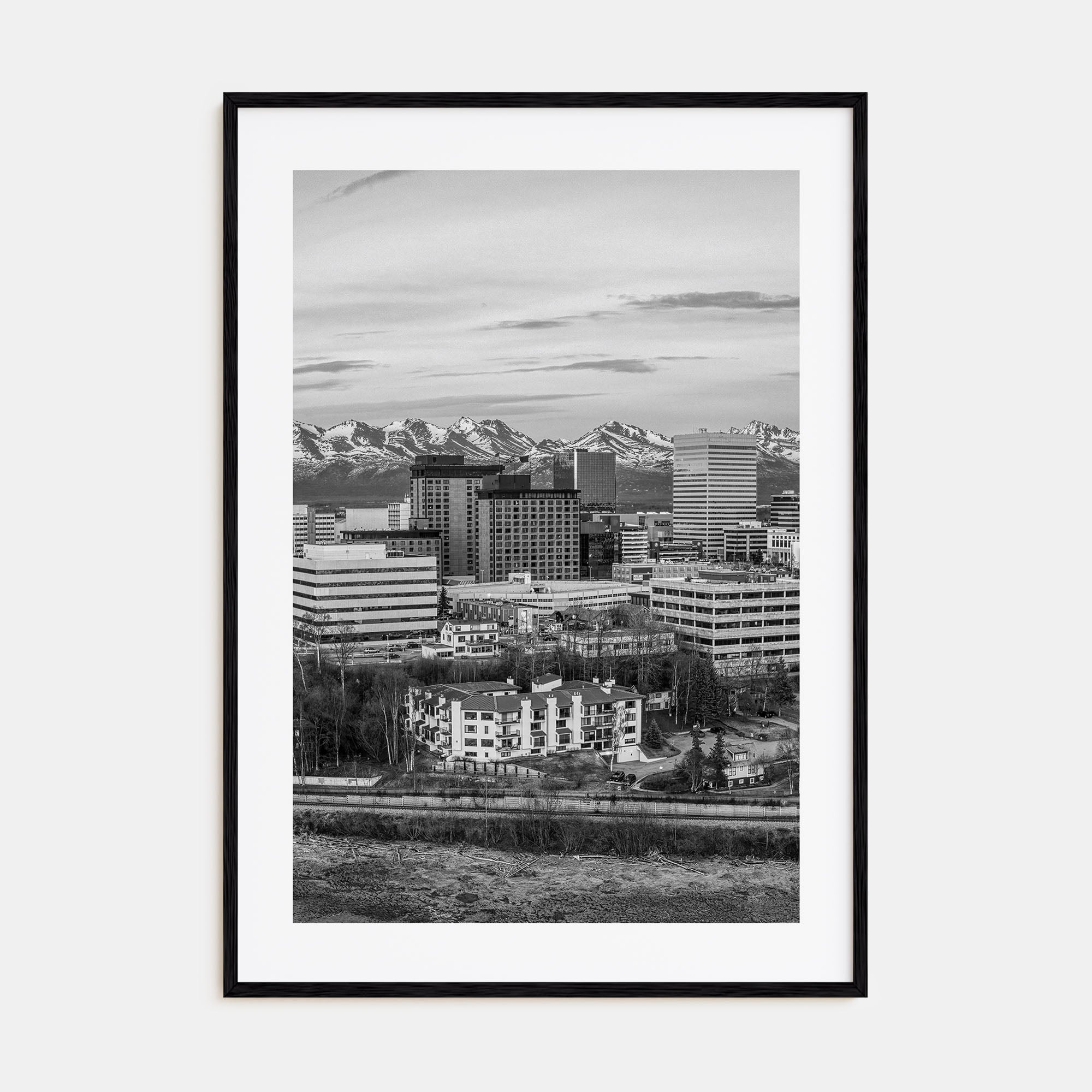 Anchorage Photo B&W Poster