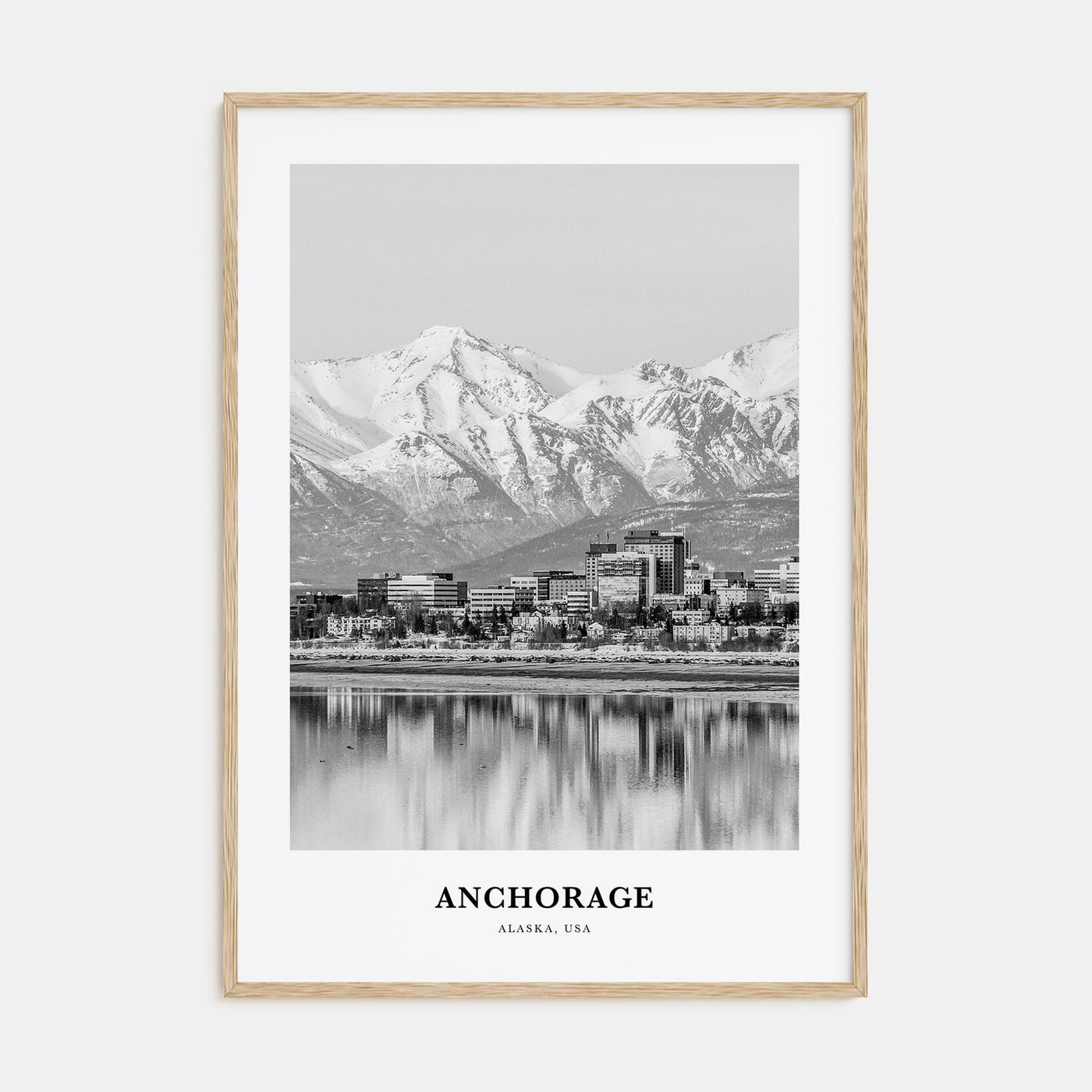 Anchorage Portrait B&W Poster