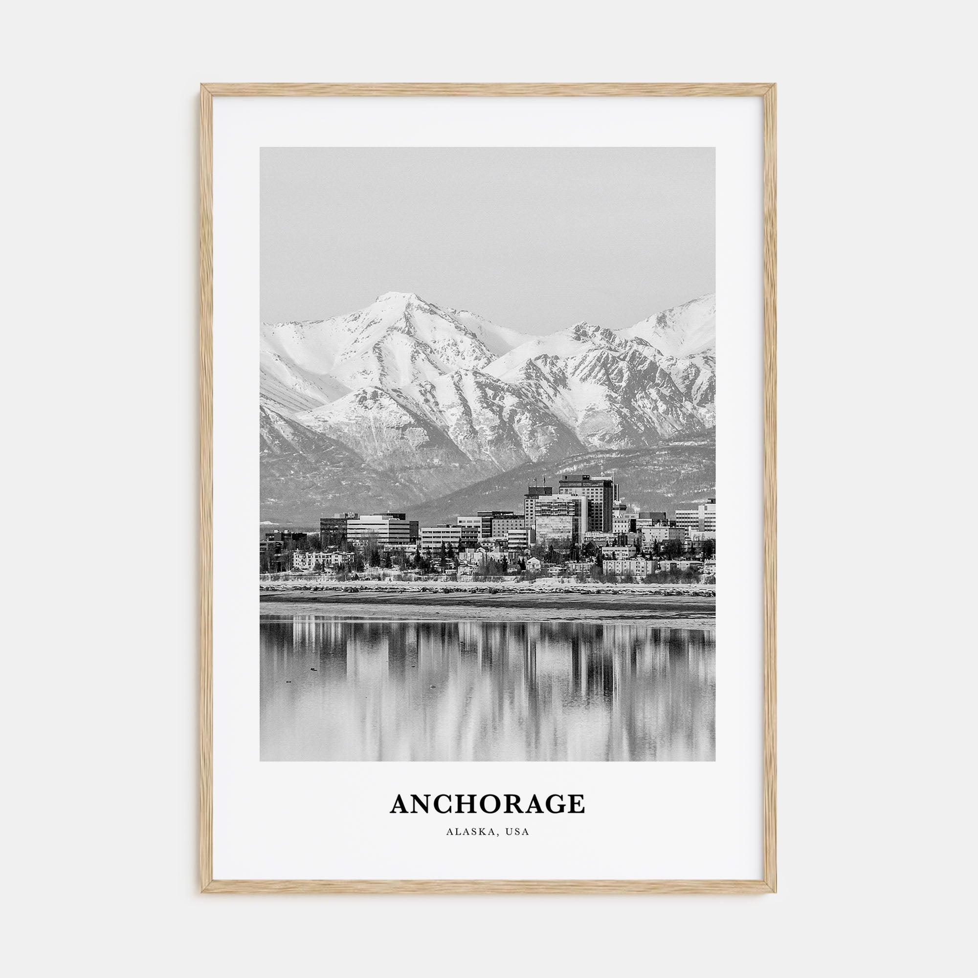 Anchorage Portrait B&W Poster