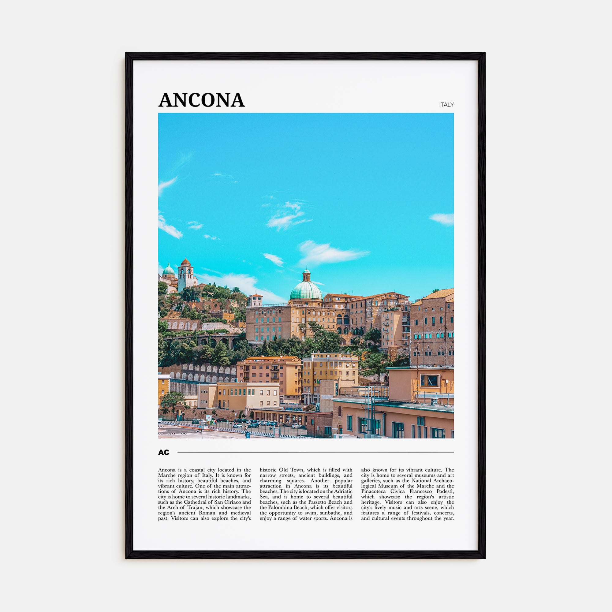 Ancona Travel Color Poster