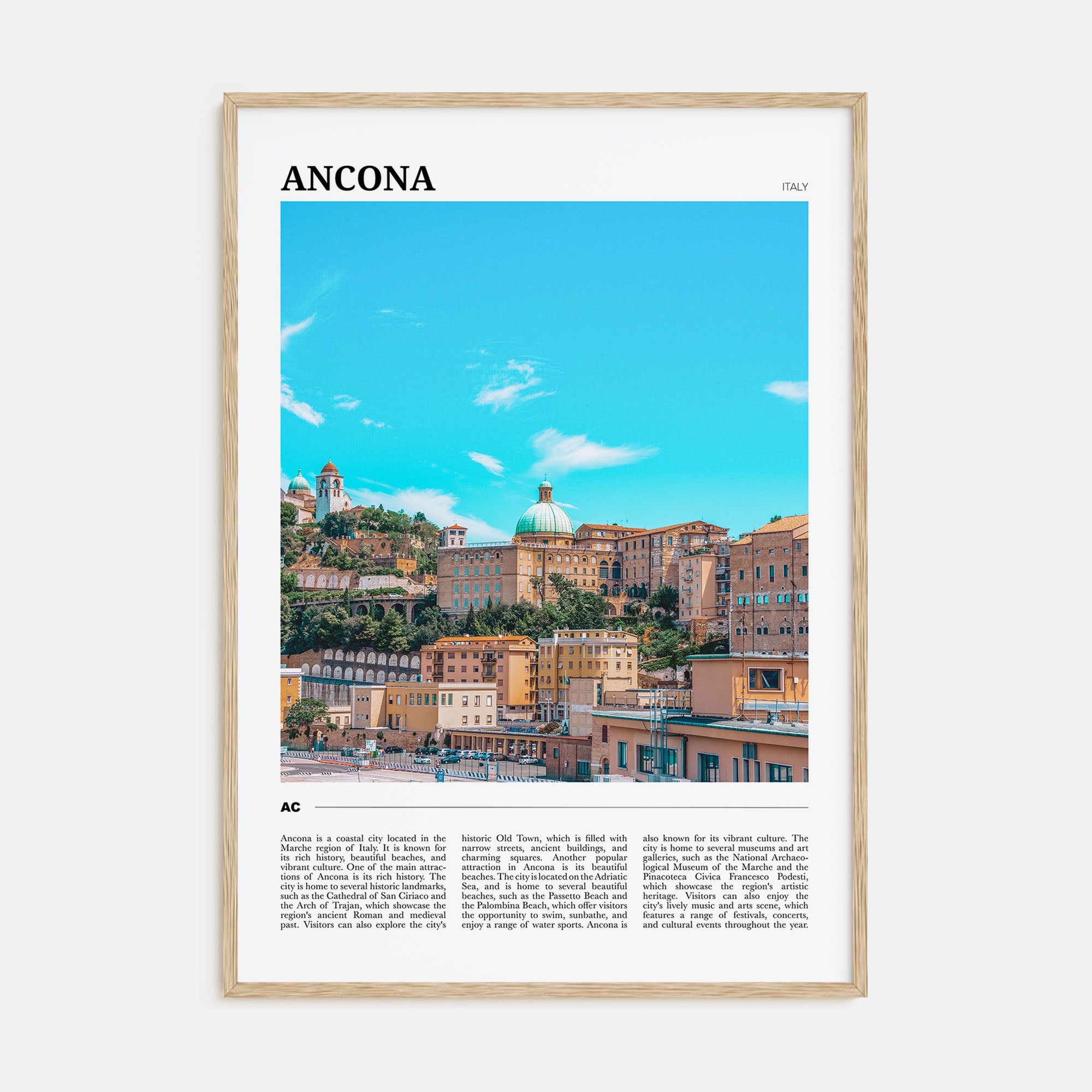 Ancona Travel Color Poster
