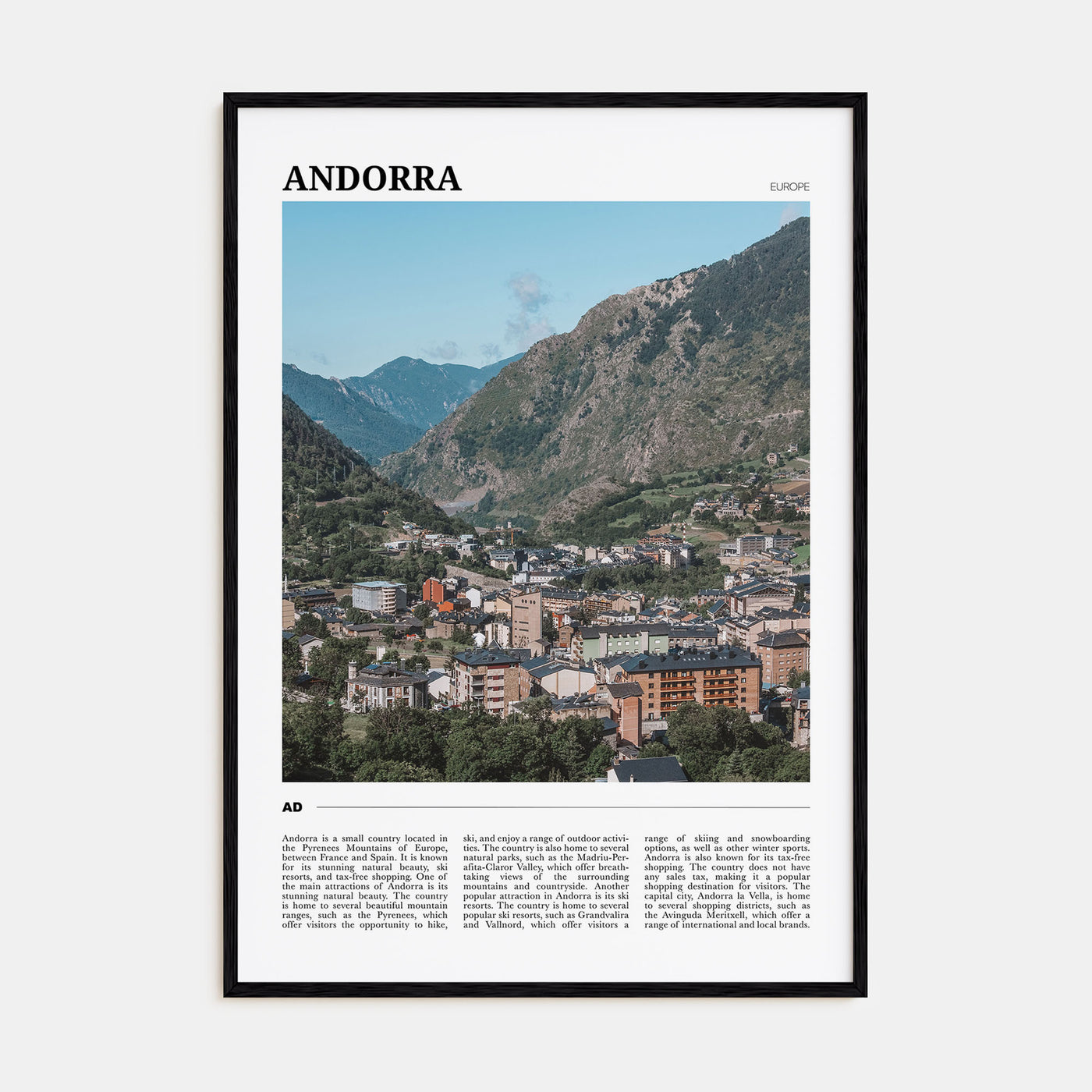 Andorra Travel Color Poster