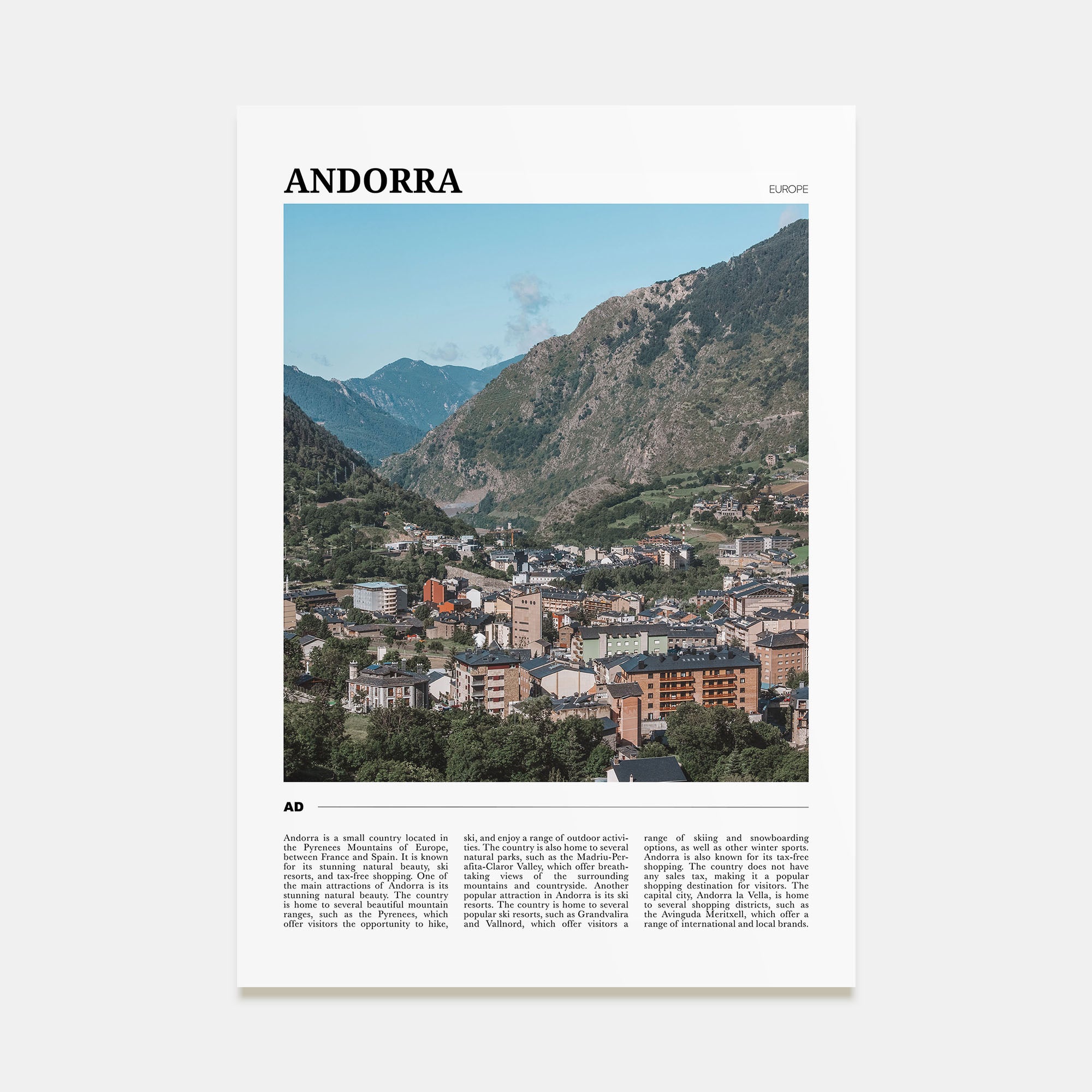 Andorra Travel Color Poster
