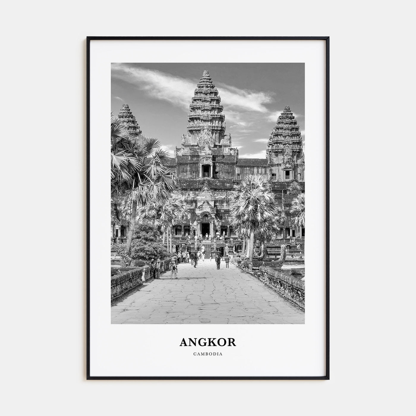 Angkor Portrait B&W Poster