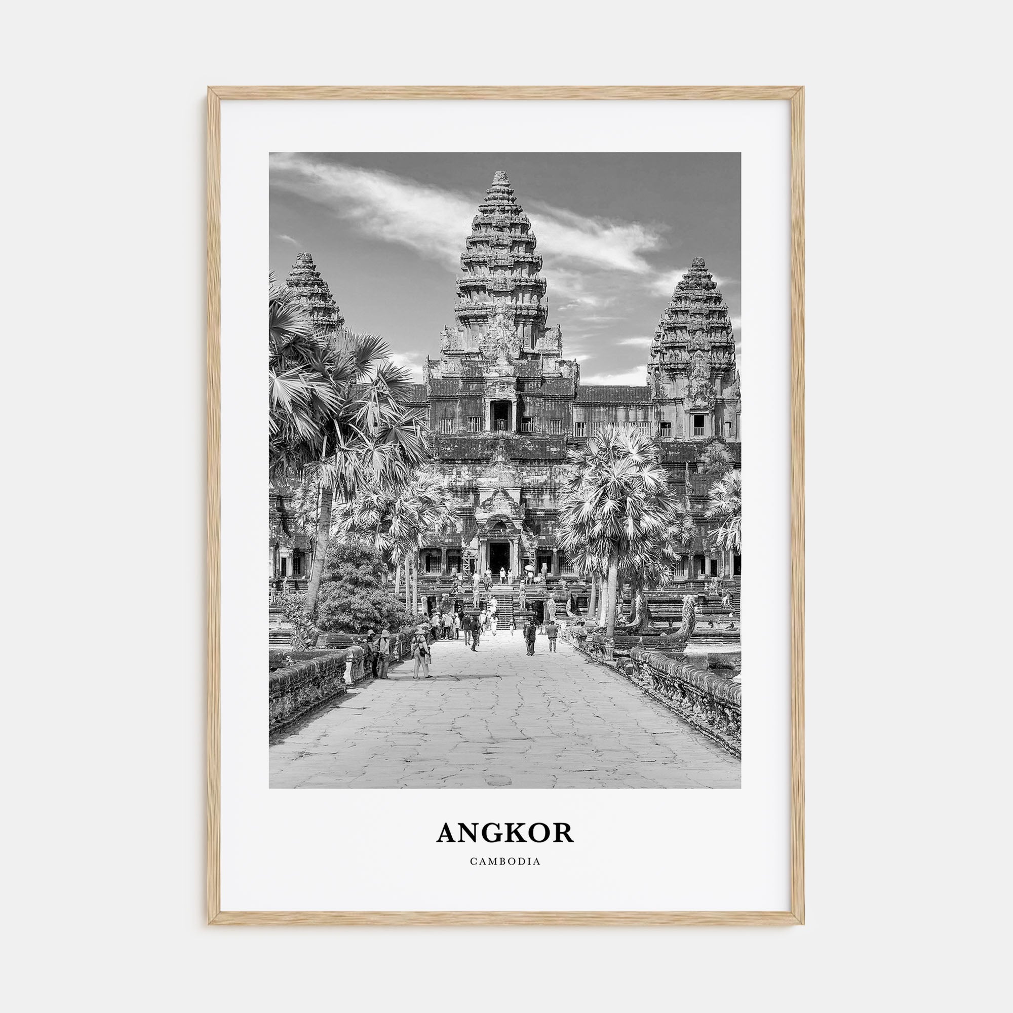 Angkor Portrait B&W Poster