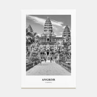 Angkor Portrait B&W Poster