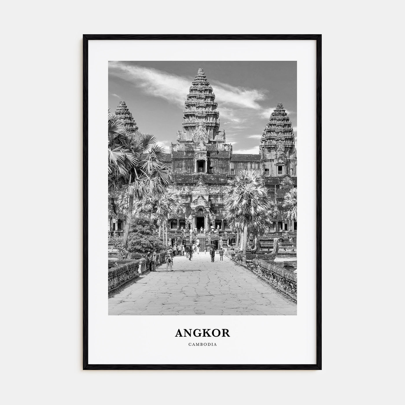Angkor Portrait B&W Poster