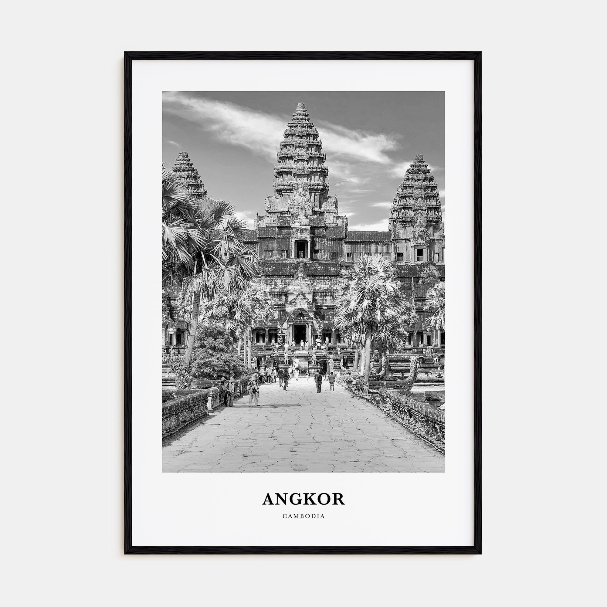 Angkor Portrait B&W Poster