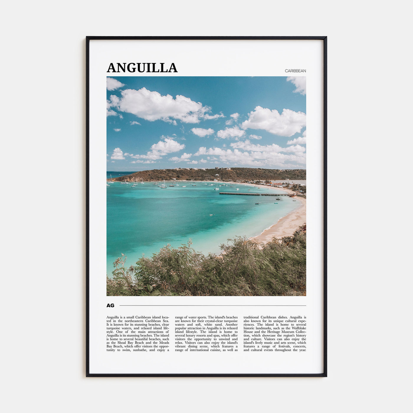 Anguilla Travel Color Poster