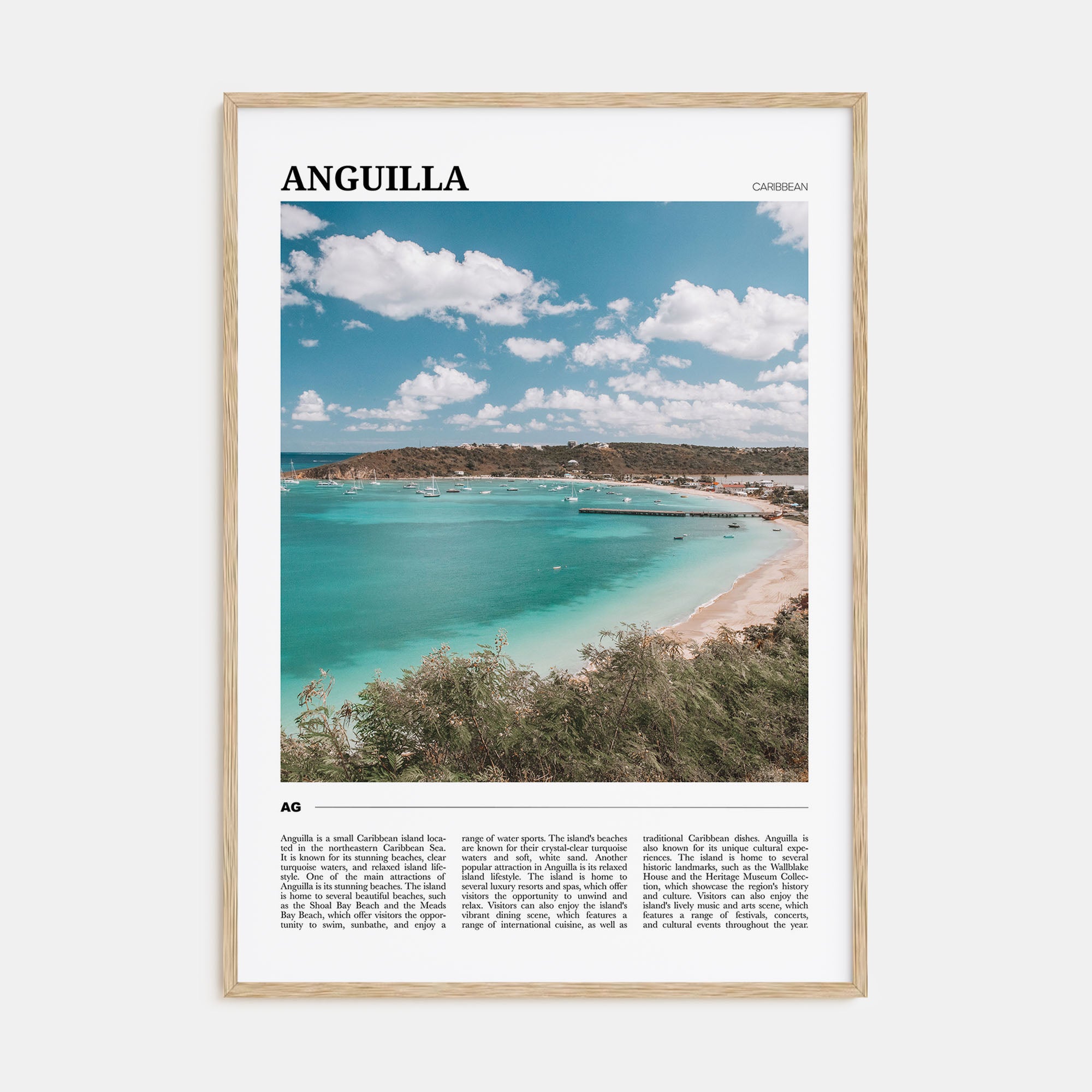 Anguilla Travel Color Poster