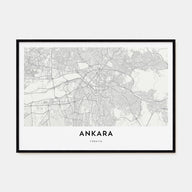 Ankara Map Landscape Poster