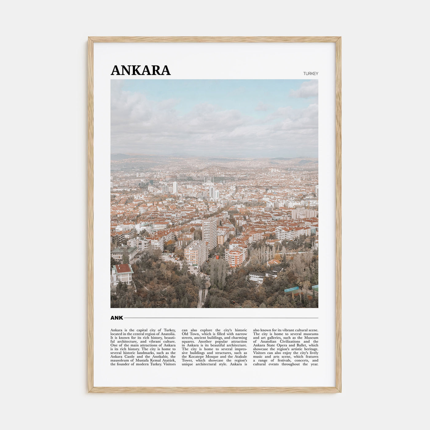 Ankara Travel Color Poster