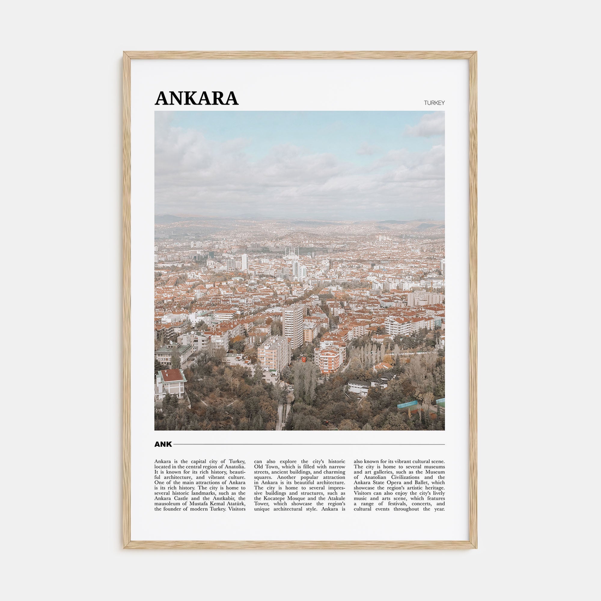 Ankara Travel Color Poster