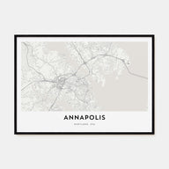 Annapolis Map Landscape Poster
