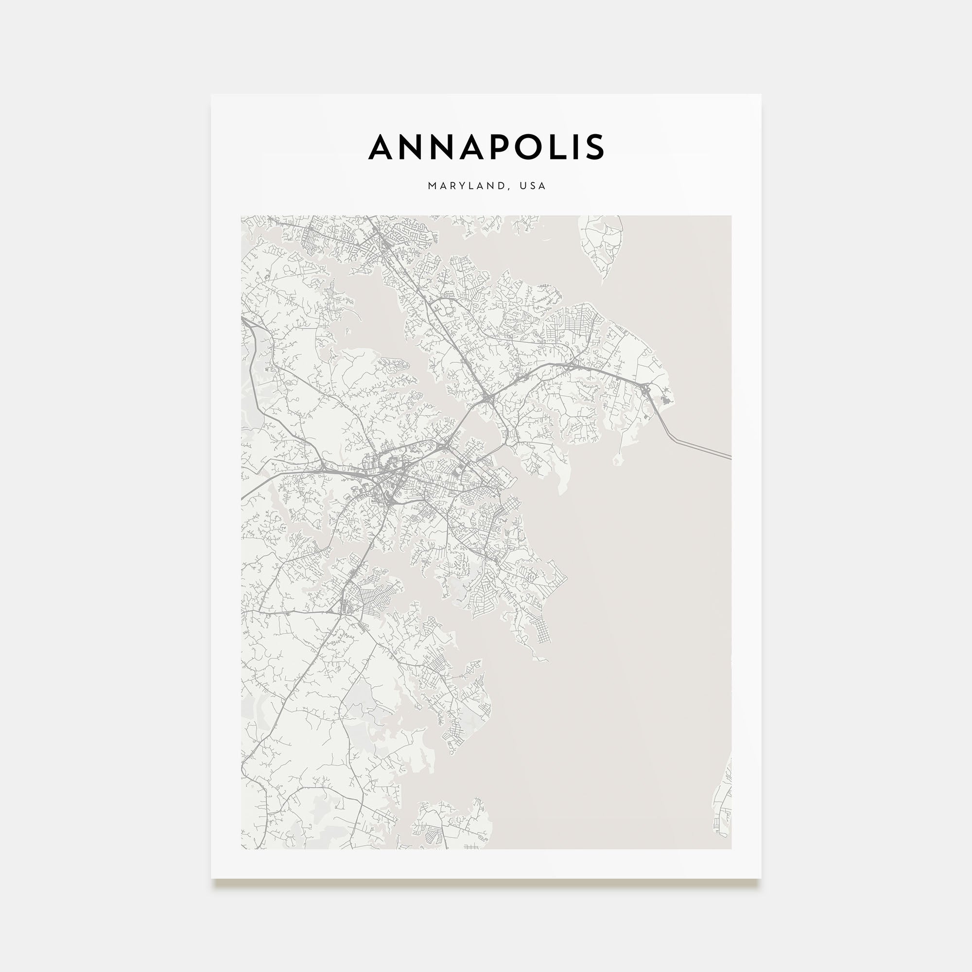 Annapolis Map Portrait Poster
