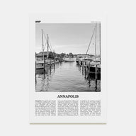Annapolis Travel B&W No 1 Poster