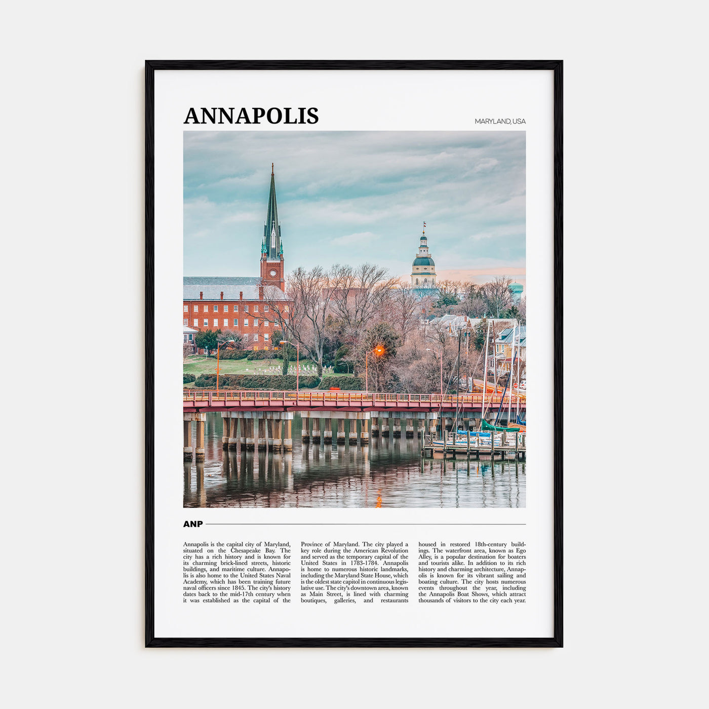 Annapolis Travel Color Poster