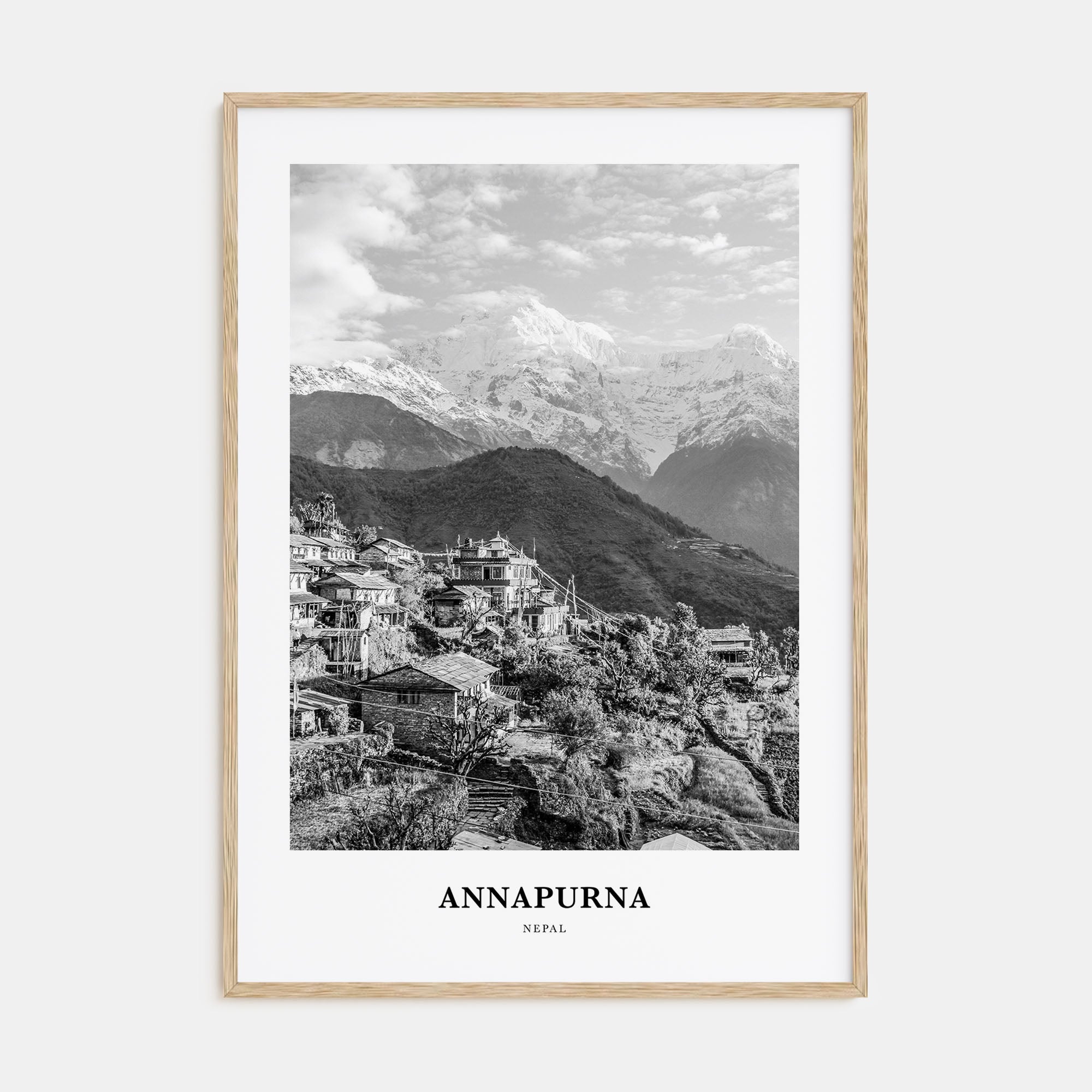 Annapurna Portrait B&W Poster