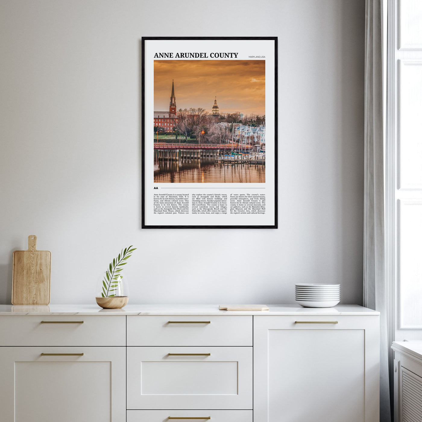 Anne Arundel County Travel Color Poster