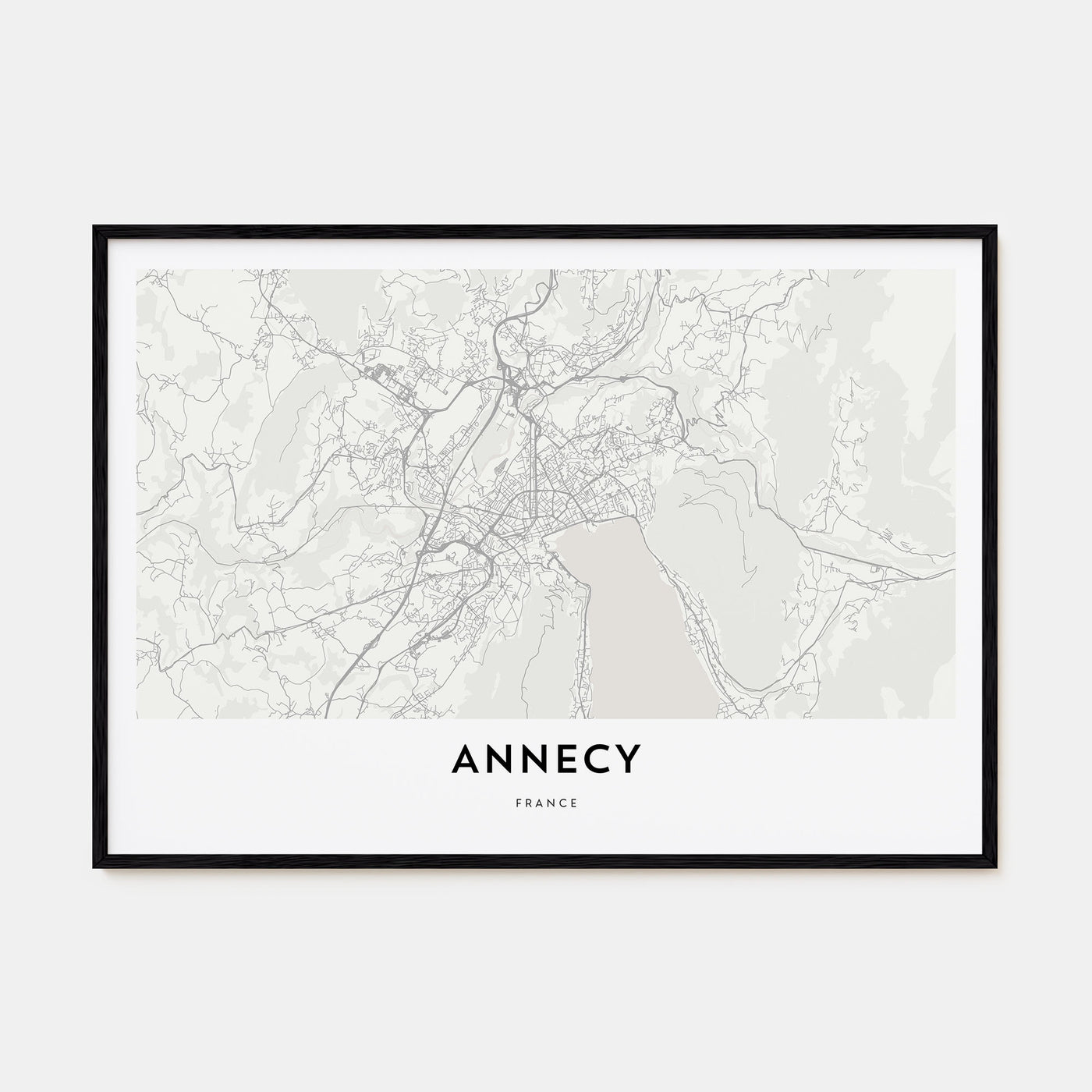 Annecy Map Landscape Poster