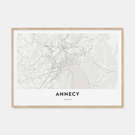 Annecy Map Landscape Poster