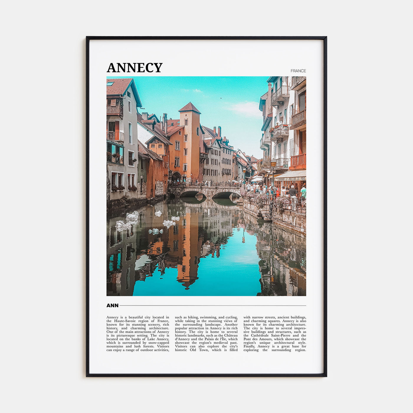 Annecy Travel Color Poster