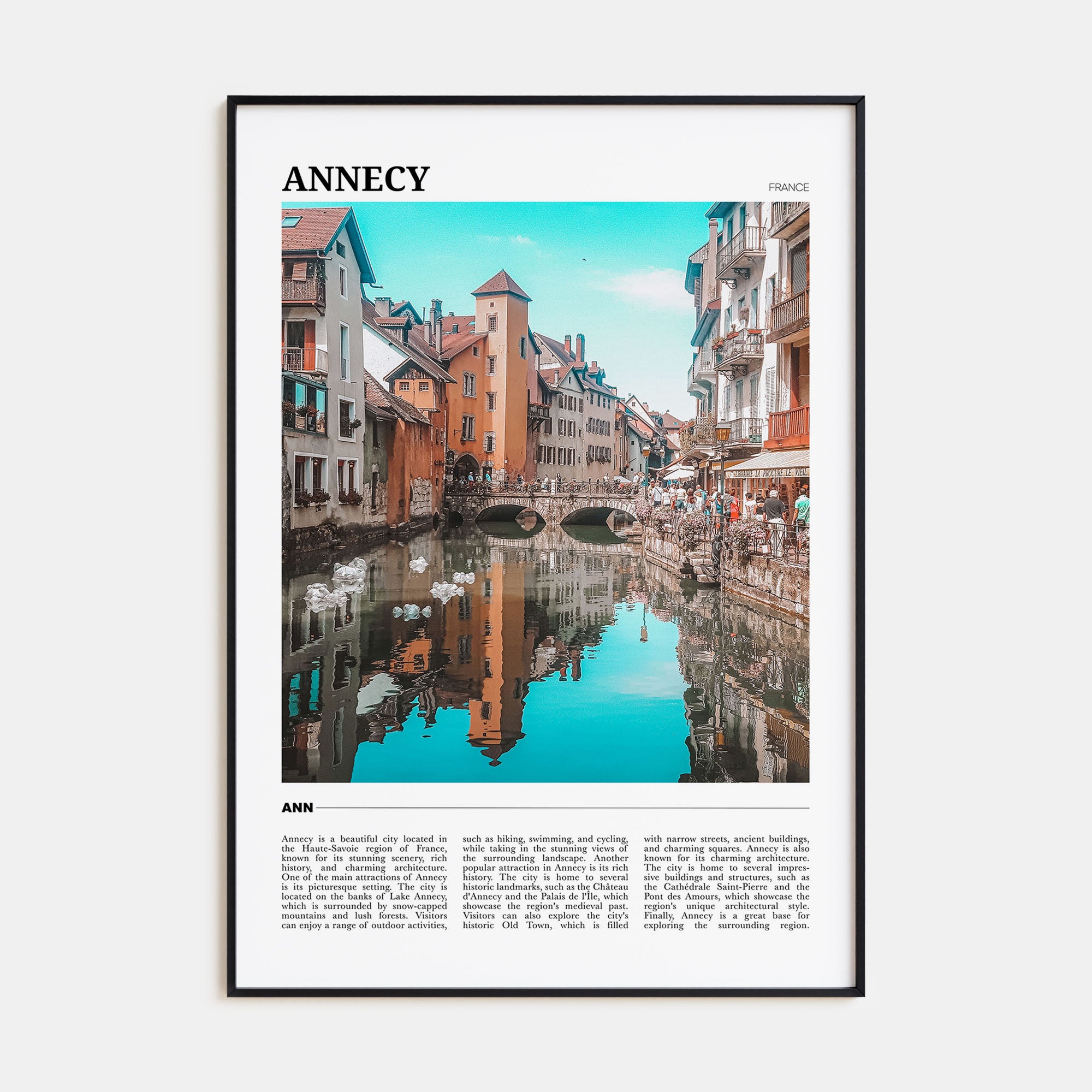 Annecy Travel Color Poster