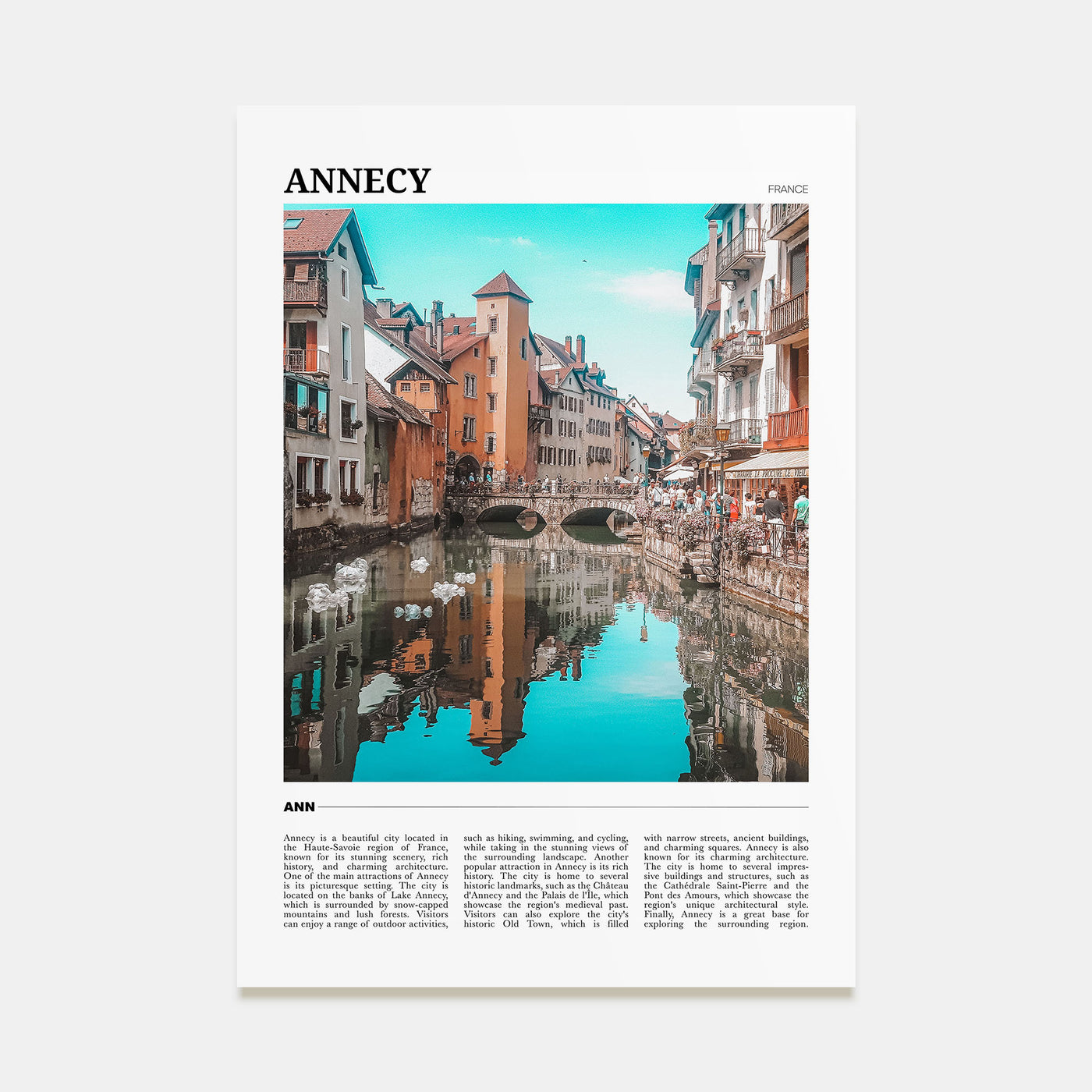 Annecy Travel Color Poster