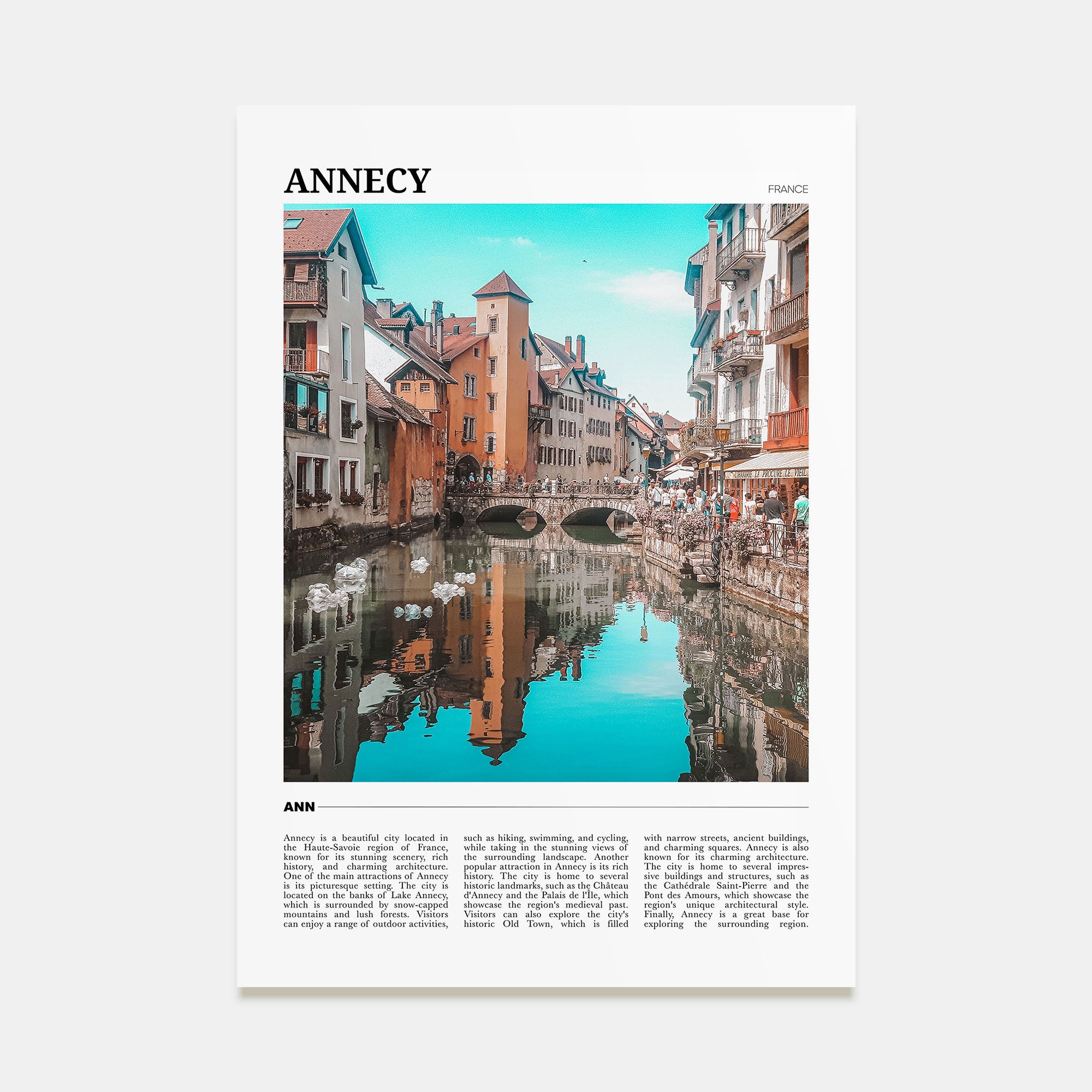Annecy Travel Color Poster