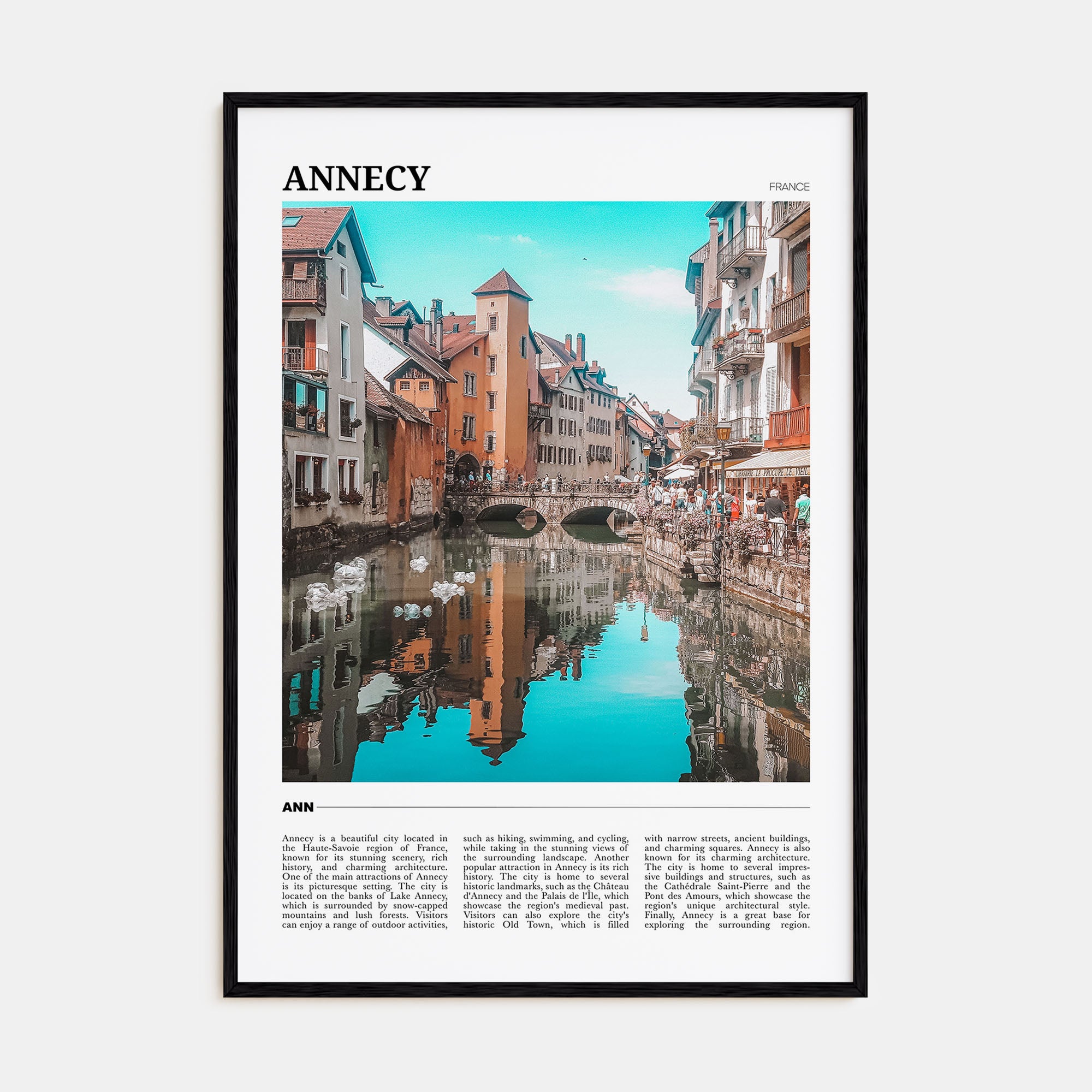 Annecy Travel Color Poster