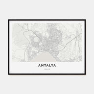Antalya Map Landscape Poster