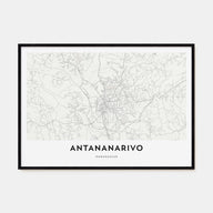 Antananarivo Map Landscape Poster