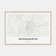 Antananarivo Map Landscape Poster