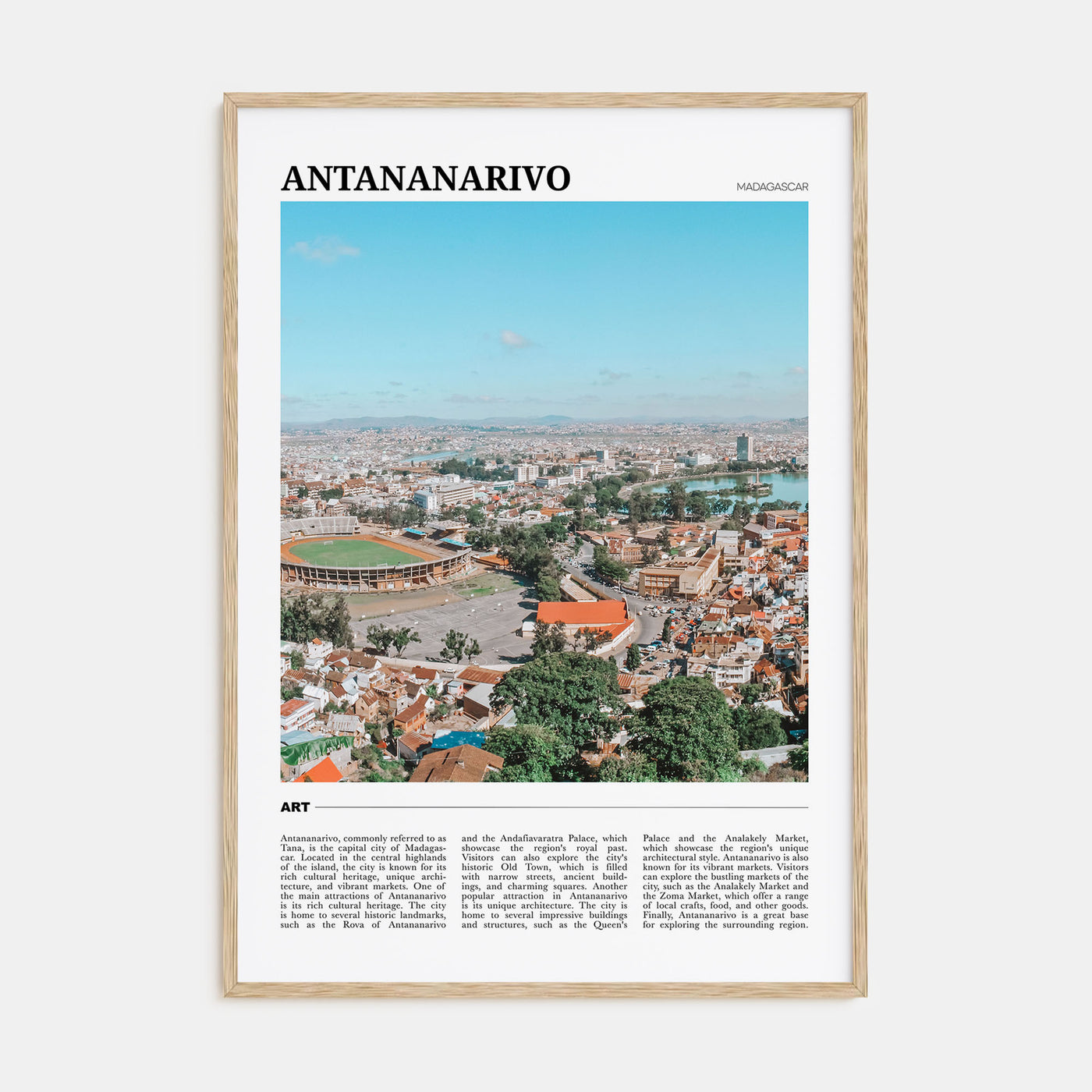 Antananarivo Travel Color Poster