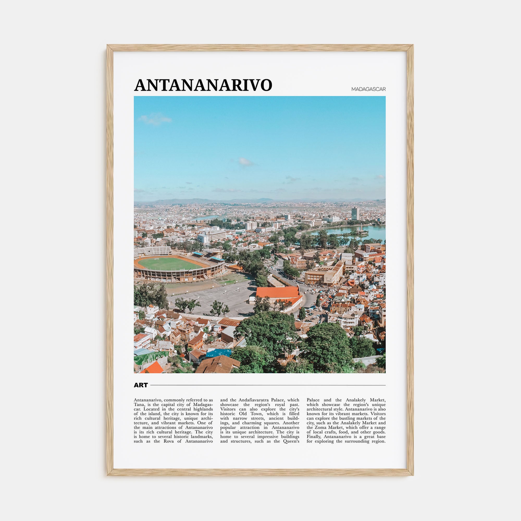 Antananarivo Travel Color Poster